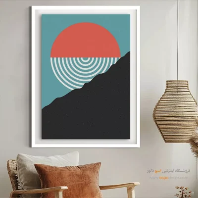 تابلو مینیمال برای پذیرایی جدید - تقارن بی صدا – تابلو مینیمال آرت - اسپو دکور