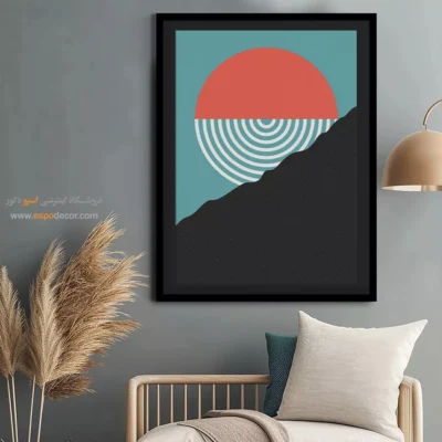 تابلو مینیمال برای پذیرایی جدید - تقارن بی صدا – تابلو مینیمال آرت - اسپو دکور