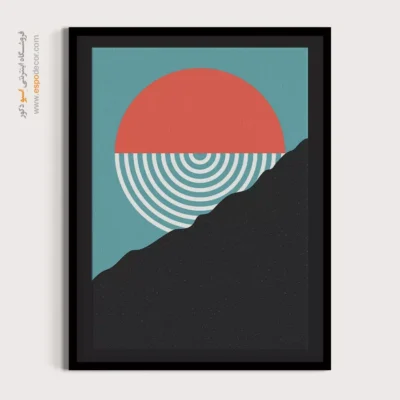 تابلو مینیمال برای پذیرایی جدید - تقارن بی صدا – تابلو مینیمال آرت - اسپو دکور