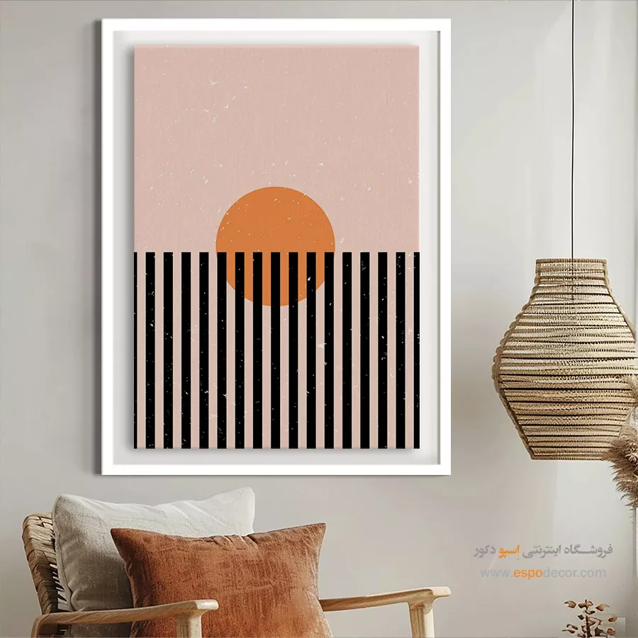 تابلو مینیمال انتزاعی با طراحی نو - آرامش حجاری شده – تابلو مینیمال آرت - اسپو دکور