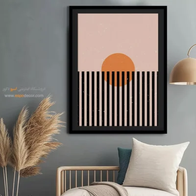 تابلو مینیمال انتزاعی با طراحی نو - آرامش حجاری شده – تابلو مینیمال آرت - اسپو دکور