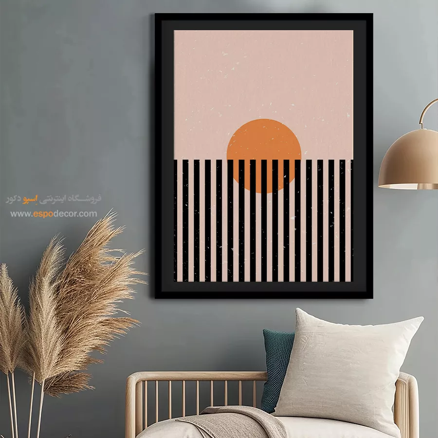 تابلو مینیمال انتزاعی با طراحی نو - آرامش حجاری شده – تابلو مینیمال آرت - اسپو دکور
