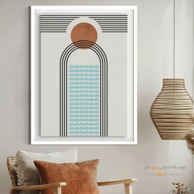 تابلو مینیمال رنگی زیبا - زیبایی آرام – تابلو مینیمال آرت - اسپو دکور