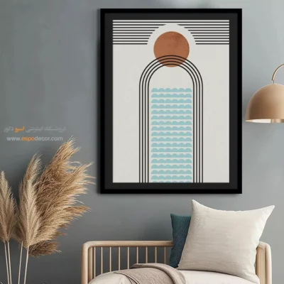 تابلو مینیمال رنگی زیبا - زیبایی آرام – تابلو مینیمال آرت - اسپو دکور