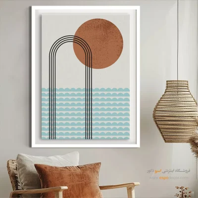 فروش تابلو هنری مینیمال 2025 - اقیانوس آرام – تابلو مینیمال آرت - اسپو دکور