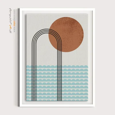 فروش تابلو هنری مینیمال 2025 - اقیانوس آرام – تابلو مینیمال آرت - اسپو دکور