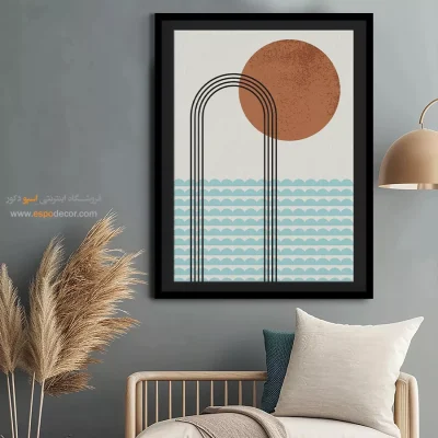 فروش تابلو هنری مینیمال 2025 - اقیانوس آرام – تابلو مینیمال آرت - اسپو دکور