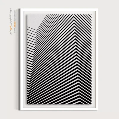 تابلو مینیمال با فریم چوبی زیبا - عدم تقارن آرام – تابلو مینیمال آرت - اسپو دکور