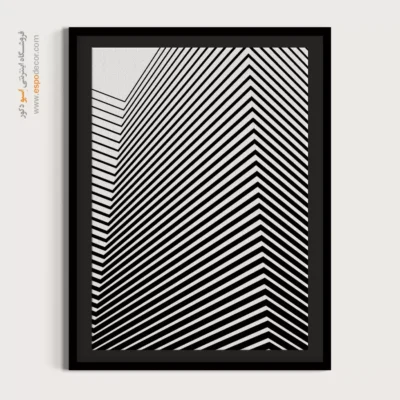 تابلو مینیمال با فریم چوبی زیبا - عدم تقارن آرام – تابلو مینیمال آرت - اسپو دکور