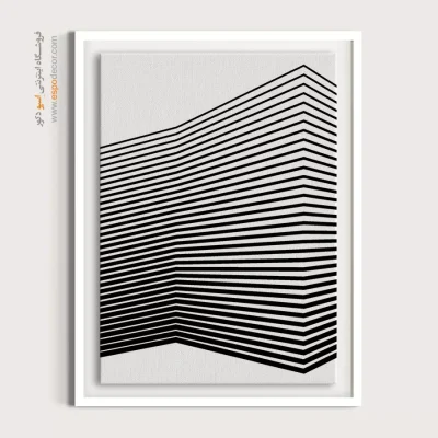 تابلو دیواری مینیمال برای دفتر کار با قاب - اکتشافات بافتی – تابلو مینیمال آرت - اسپو دکور