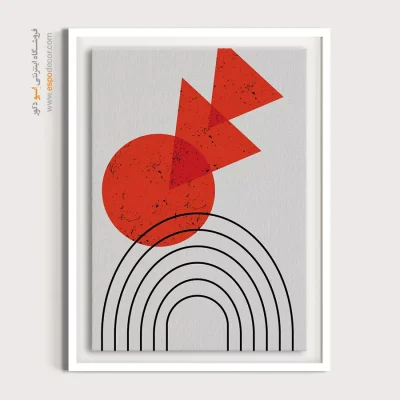 تابلو مینیمال اتاق خواب جدید - ترکیب چرخش – تابلو مینیمال آرت - اسپو دکور