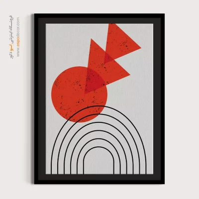 تابلو مینیمال اتاق خواب جدید - ترکیب چرخش – تابلو مینیمال آرت - اسپو دکور