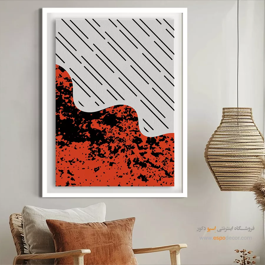 تابلو مینیمال سیاه سفید جدید - سادگی کمرنگ – تابلو مینیمال آرت - اسپو دکور