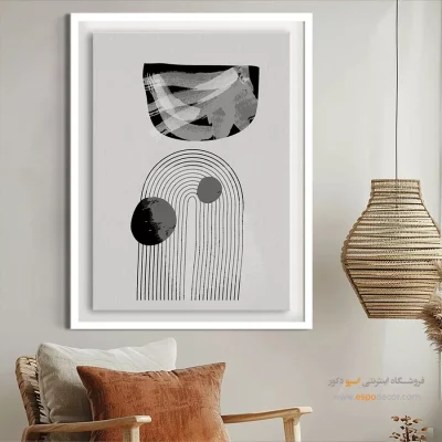 تابلو مینیمال اتاق خواب برای دکور - بخش بندی – تابلو مینیمال آرت - اسپو دکور