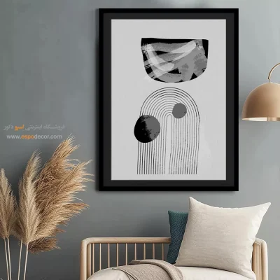 تابلو مینیمال اتاق خواب برای دکور - بخش بندی – تابلو مینیمال آرت - اسپو دکور