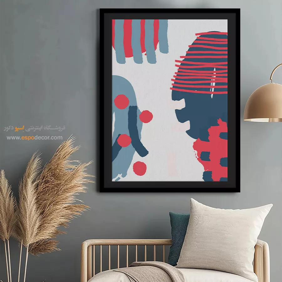 تابلو مینیمال بزرگ زیبا - تعادل – تابلو مینیمال آرت - اسپو دکور