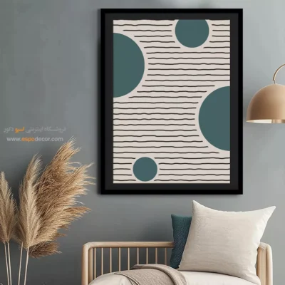 تابلو مینیمال خطی با طراحی نو - ملودی های انتزاعی – تابلو مینیمال آرت - اسپو دکور