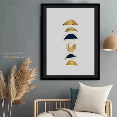 تابلو مینیمال بدون قاب 2025 - منحنی های آرام – تابلو مینیمال آرت - اسپو دکور