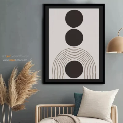 تابلو مینیمال در دکوراسیون مدرن با طراحی نو - هارمونی در رنگ – تابلو مینیمال آرت - اسپو دکور