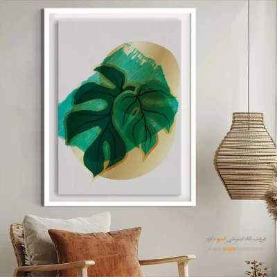 تابلو مدرن با طراحی نو - سیلوئت های لوزی – تابلو مینیمال آرت - اسپو دکور