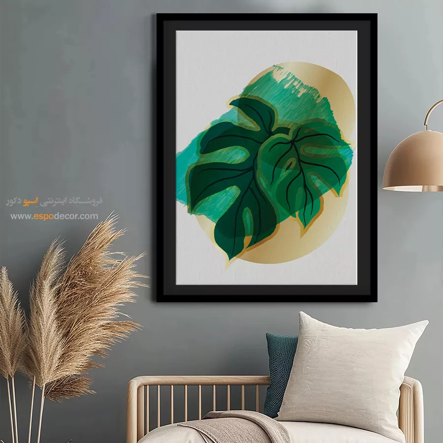 تابلو مدرن با طراحی نو - سیلوئت های لوزی – تابلو مینیمال آرت - اسپو دکور