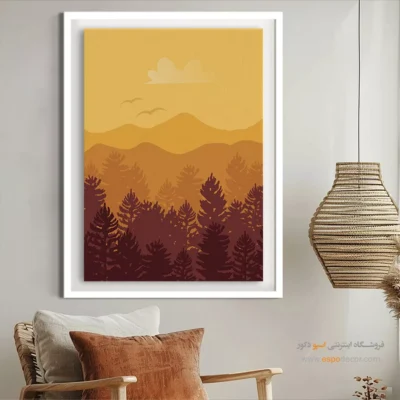 تابلو مینیمال برای اتاق کار - طنین های آرام – تابلو مینیمال آرت - اسپو دکور