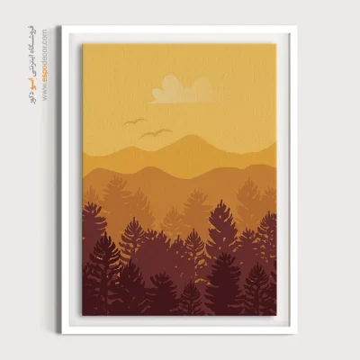 تابلو مینیمال برای اتاق کار - طنین های آرام – تابلو مینیمال آرت - اسپو دکور