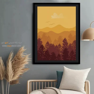 تابلو مینیمال برای اتاق کار - طنین های آرام – تابلو مینیمال آرت - اسپو دکور