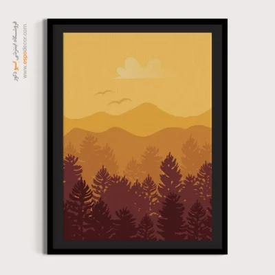 تابلو مینیمال برای اتاق کار - طنین های آرام – تابلو مینیمال آرت - اسپو دکور