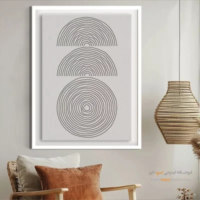 تابلو جدید - زیبایی شناسی خطوط – تابلو مینیمال آرت - اسپو دکور