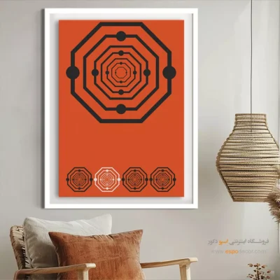 تابلو خطی مینیمال برای دکور - تقارن آرام – تابلو مینیمال آرت - اسپو دکور