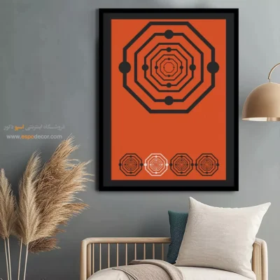 تابلو خطی مینیمال برای دکور - تقارن آرام – تابلو مینیمال آرت - اسپو دکور