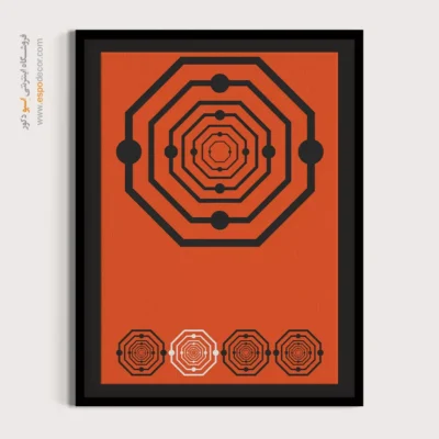 تابلو خطی مینیمال برای دکور - تقارن آرام – تابلو مینیمال آرت - اسپو دکور