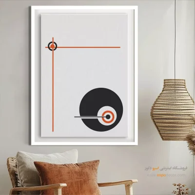 تابلو مینیمال سیاه سفید 2025 - بافندگی خط – تابلو مینیمال آرت - اسپو دکور