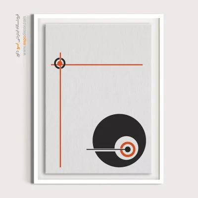 تابلو مینیمال سیاه سفید 2025 - بافندگی خط – تابلو مینیمال آرت - اسپو دکور