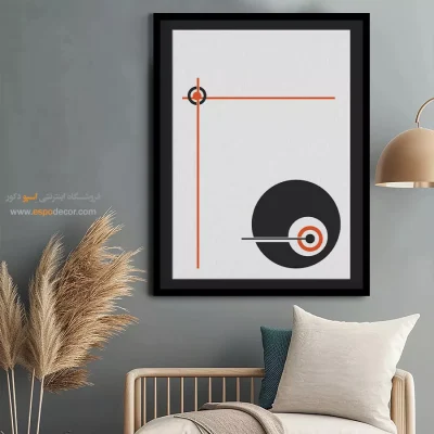 تابلو مینیمال سیاه سفید 2025 - بافندگی خط – تابلو مینیمال آرت - اسپو دکور