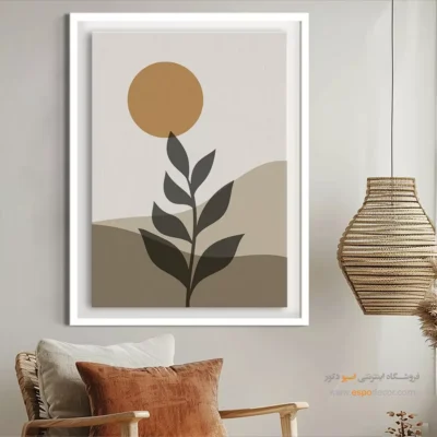 تابلو مینیمال با طراحی ساده برای دکور - خطوط بی صدا – تابلو مینیمال آرت - اسپو دکور