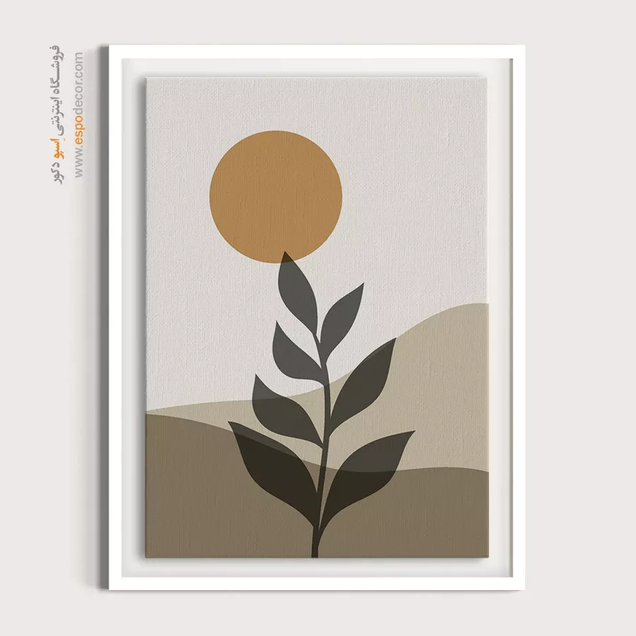 تابلو مینیمال با طراحی ساده برای دکور - خطوط بی صدا – تابلو مینیمال آرت - اسپو دکور