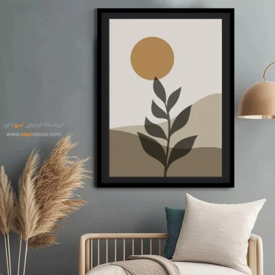 تابلو مینیمال با طراحی ساده برای دکور - خطوط بی صدا – تابلو مینیمال آرت - اسپو دکور
