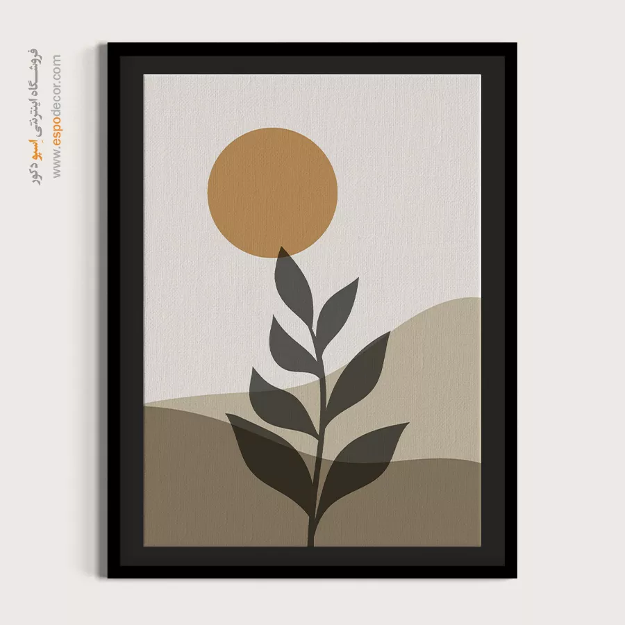 تابلو مینیمال با طراحی ساده برای دکور - خطوط بی صدا – تابلو مینیمال آرت - اسپو دکور