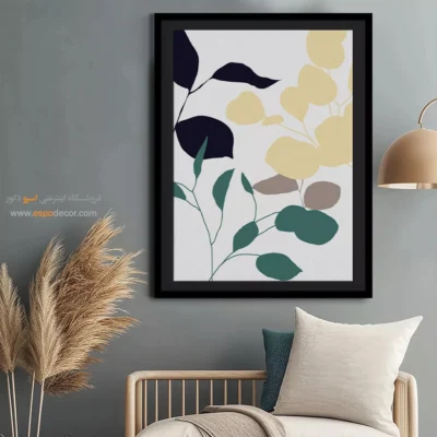 نصب تابلو مینیمال در خانه با طراحی نو - راس شبکه – تابلو مینیمال آرت - اسپو دکور