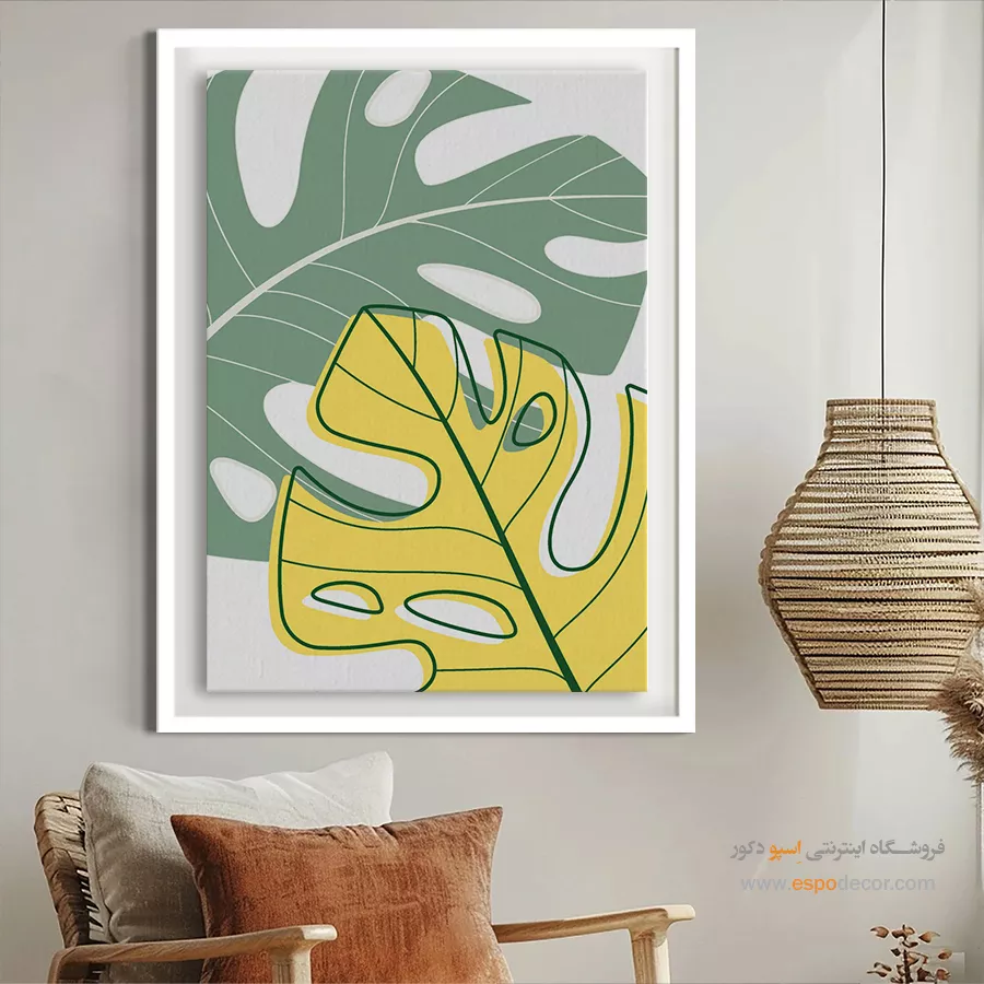 تابلو مینیمال چوبی برای دکور - تقارن انحنا – تابلو مینیمال آرت - اسپو دکور