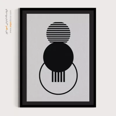 تابلو مینیمال برای پذیرایی - ترکیبات هندسی – تابلو مینیمال آرت - اسپو دکور