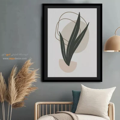 تابلو مینیمال سیاه سفید هنری - انتزاع خطوط – تابلو مینیمال آرت - اسپو دکور