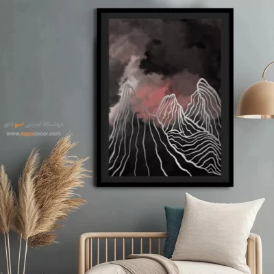 قیمت تابلو مینیمال - بازتاب خطوط – تابلو مینیمال آرت - اسپو دکور