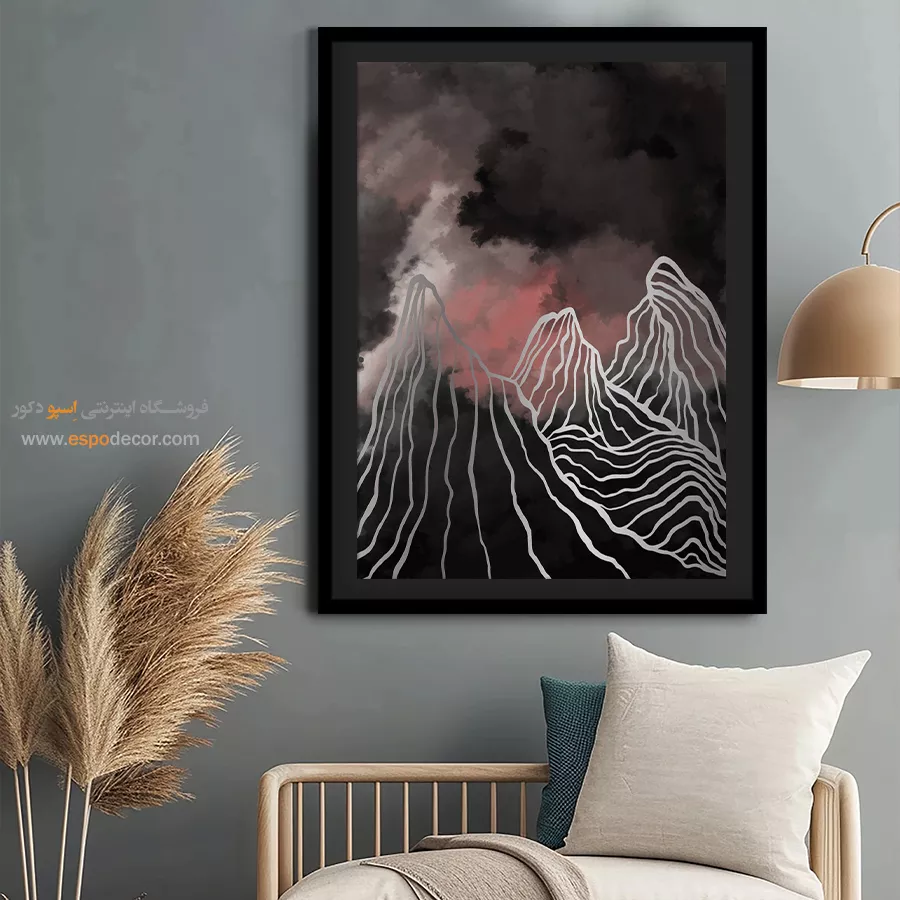 قیمت تابلو مینیمال - بازتاب خطوط – تابلو مینیمال آرت - اسپو دکور