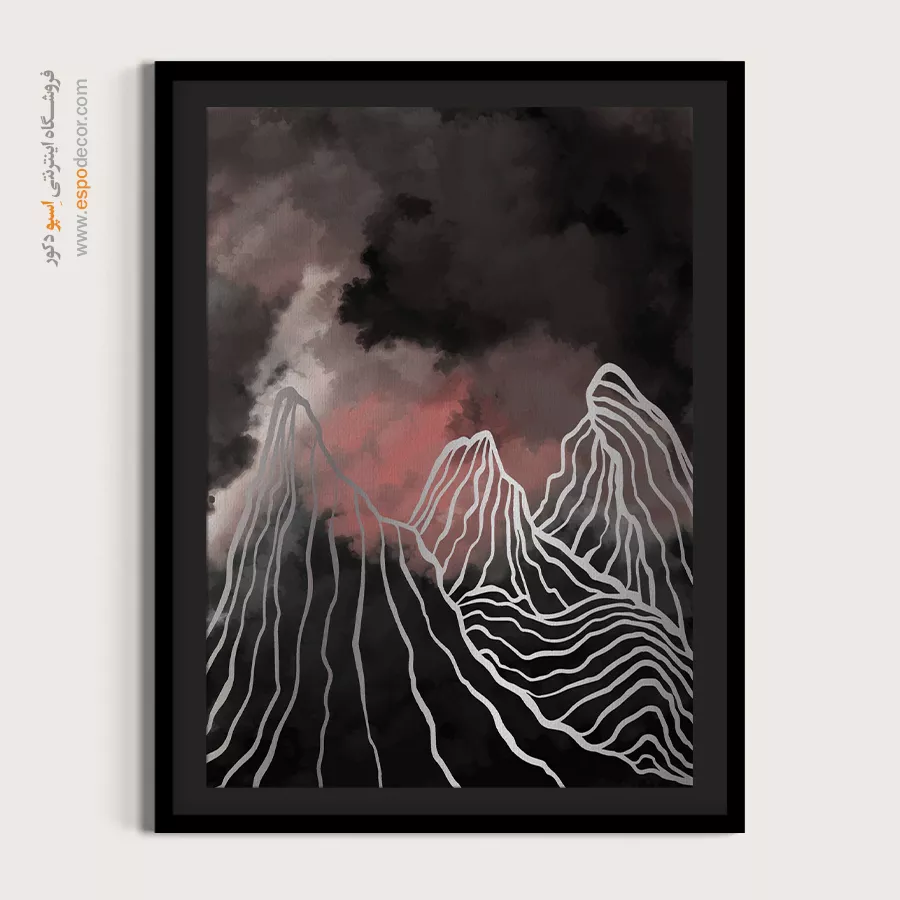 قیمت تابلو مینیمال - بازتاب خطوط – تابلو مینیمال آرت - اسپو دکور