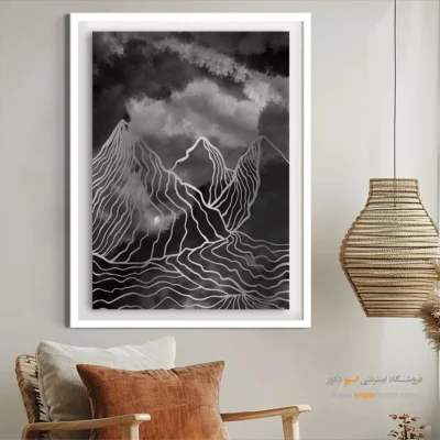 خرید اینترنتی تابلو مینیمال با طراحی نو - هندسه ظریف – تابلو مینیمال آرت - اسپو دکور