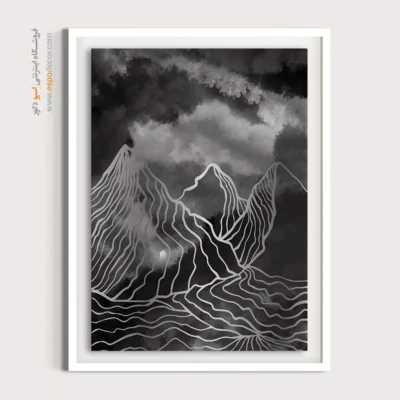 خرید اینترنتی تابلو مینیمال با طراحی نو - هندسه ظریف – تابلو مینیمال آرت - اسپو دکور