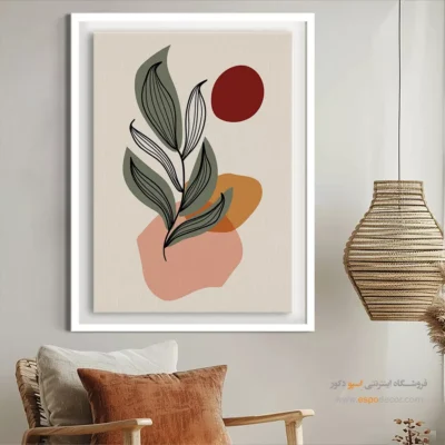 تابلو مینیمال قاب‌دار با قاب - الگوهای متفکر – تابلو مینیمال آرت - اسپو دکور